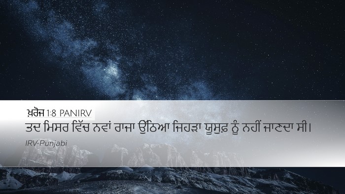 ਖ਼ਰੋਜ 1:8 PANIRV Bible Verse Image