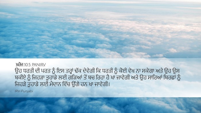 ਖ਼ਰੋਜ 10:5 PANIRV Desktop Wallpaper - ਉਹ ਧਰਤੀ ਦੀ ਪਰਤ ਨੂੰ - Desktop Bible Verse Wallpaper