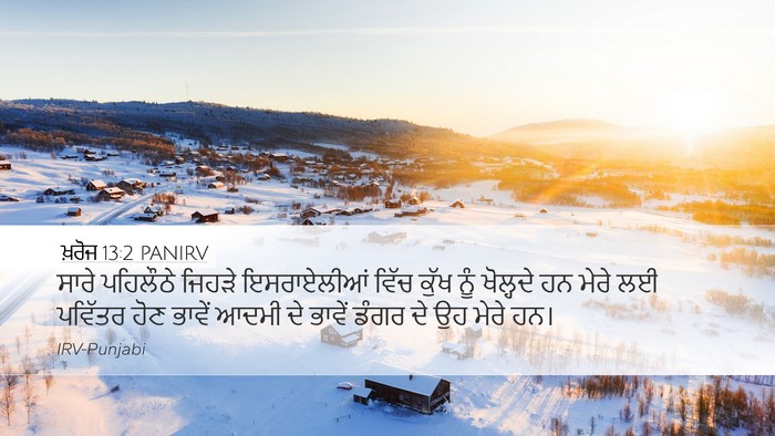 ਖ਼ਰੋਜ 13:2 PANIRV Bible Verse Image