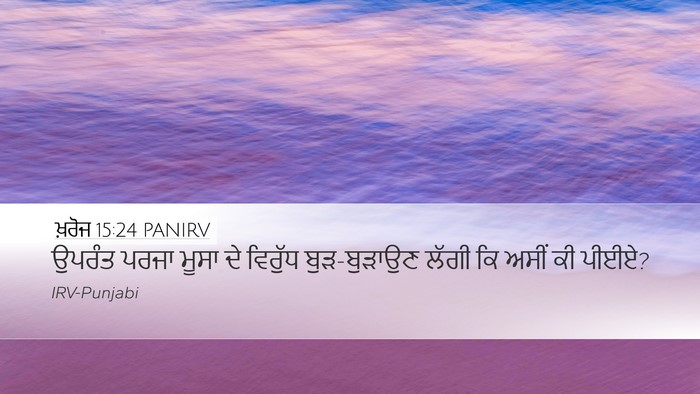 ਖ਼ਰੋਜ 15:24 PANIRV Bible Verse Image