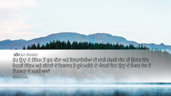 ਖ਼ਰੋਜ 16:1 PANIRV Bible Verse Image