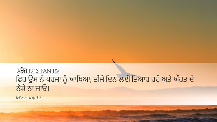 ਖ਼ਰੋਜ 19:15 PANIRV Bible Verse Image