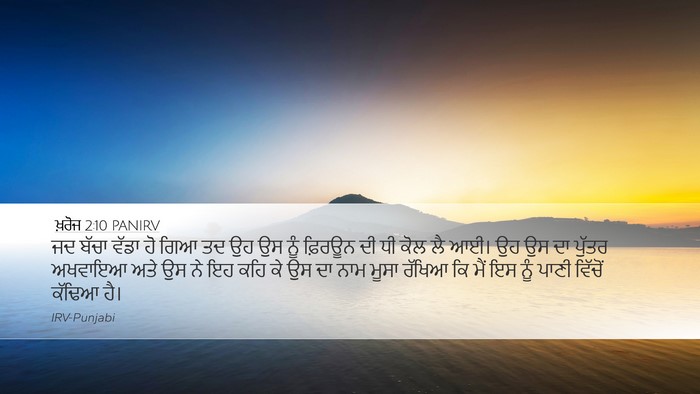 ਖ਼ਰੋਜ 2:10 PANIRV Bible Verse Image