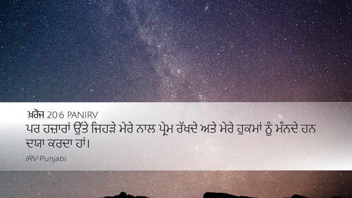 ਖ਼ਰੋਜ 20:6 PANIRV Bible Verse Image