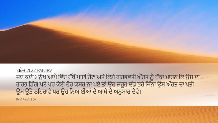 ਖ਼ਰੋਜ 21:22 PANIRV Bible Verse Image