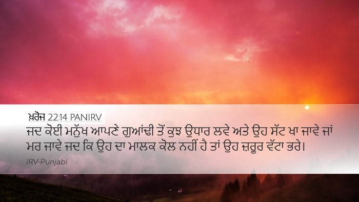 ਖ਼ਰੋਜ 22:14 PANIRV Bible Verse Image