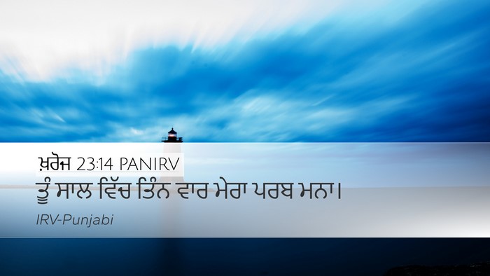 ਖ਼ਰੋਜ 23:14 PANIRV Bible Verse Image