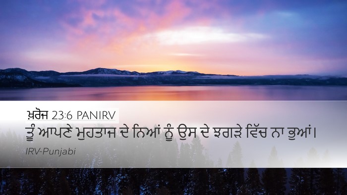 ਖ਼ਰੋਜ 23:6 PANIRV Bible Verse Image