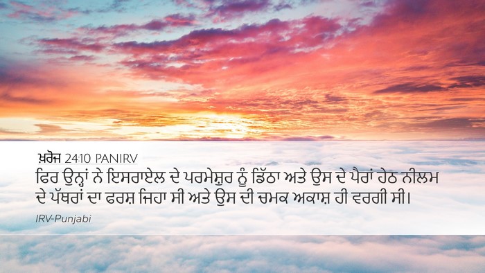 ਖ਼ਰੋਜ 24:10 PANIRV Bible Verse Image