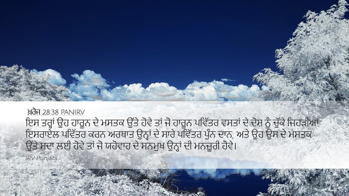 ਖ਼ਰੋਜ 28:38 PANIRV Bible Verse Image