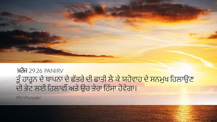 ਖ਼ਰੋਜ 29:26 PANIRV Bible Verse Image