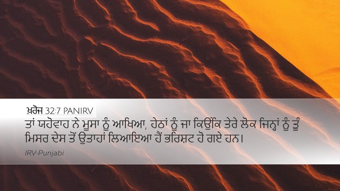 ਖ਼ਰੋਜ 32:7 PANIRV Bible Verse Image
