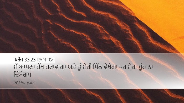 ਖ਼ਰੋਜ 33:23 PANIRV Bible Verse Image
