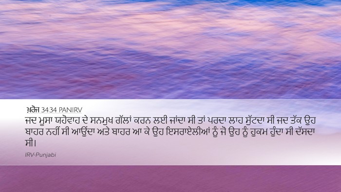 ਖ਼ਰੋਜ 34:34 PANIRV Bible Verse Image