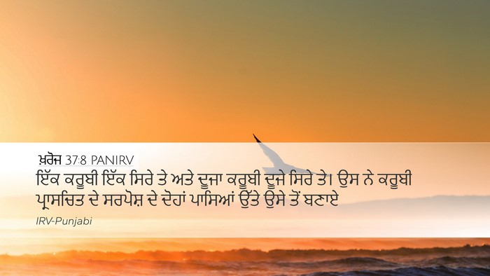 ਖ਼ਰੋਜ 37:8 PANIRV Desktop Wallpaper - ਇੱਕ ਕਰੂਬੀ ਇੱਕ ਸਿਰੇ - Desktop Bible Verse Wallpaper