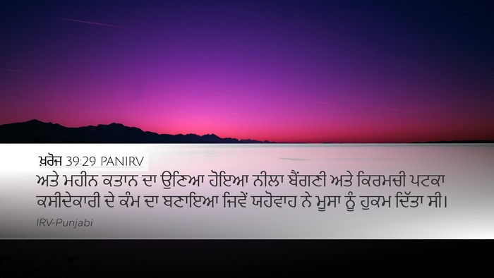 ਖ਼ਰੋਜ 39:29 PANIRV Bible Verse Image