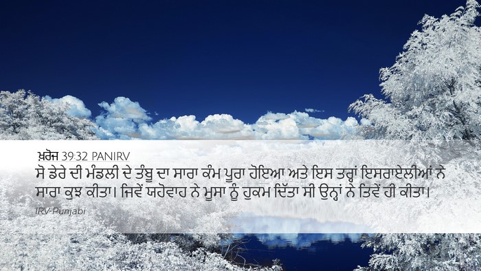 ਖ਼ਰੋਜ 39:32 PANIRV Bible Verse Image
