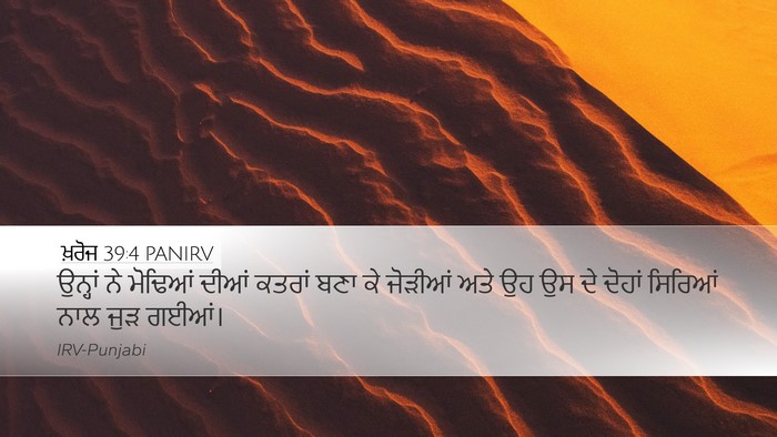 ਖ਼ਰੋਜ 39:4 PANIRV Bible Verse Image