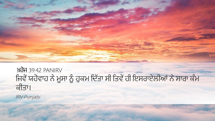 ਖ਼ਰੋਜ 39:42 PANIRV Bible Verse Image