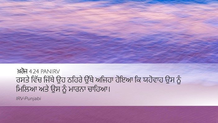 ਖ਼ਰੋਜ 4:24 PANIRV Bible Verse Image