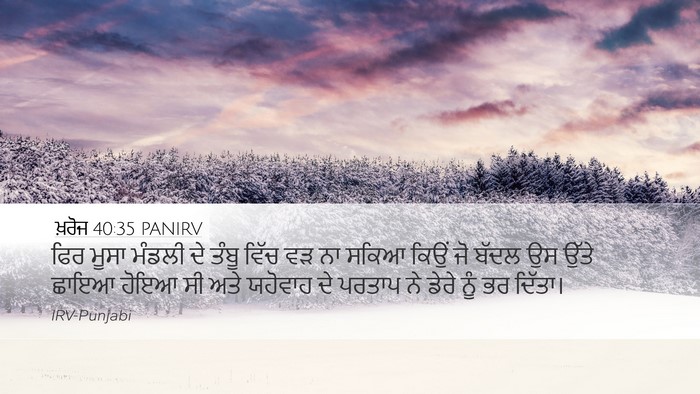ਖ਼ਰੋਜ 40:35 PANIRV Bible Verse Image