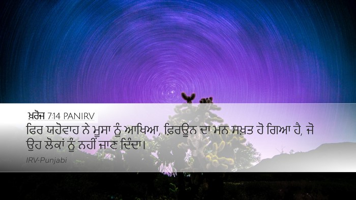 ਖ਼ਰੋਜ 7:14 PANIRV Desktop Wallpaper - ਫਿਰ ਯਹੋਵਾਹ ਨੇ ਮੂਸਾ - Desktop Bible Verse Wallpaper
