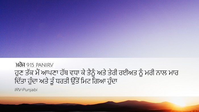 ਖ਼ਰੋਜ 9:15 PANIRV Bible Verse Image
