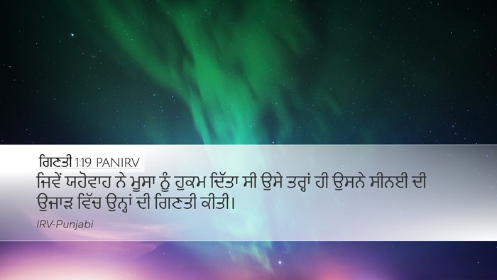 ਗਿਣਤੀ 1:19 PANIRV Desktop Wallpaper - ਜਿਵੇਂ ਯਹੋਵਾਹ ਨੇ - Desktop Bible Verse Wallpaper