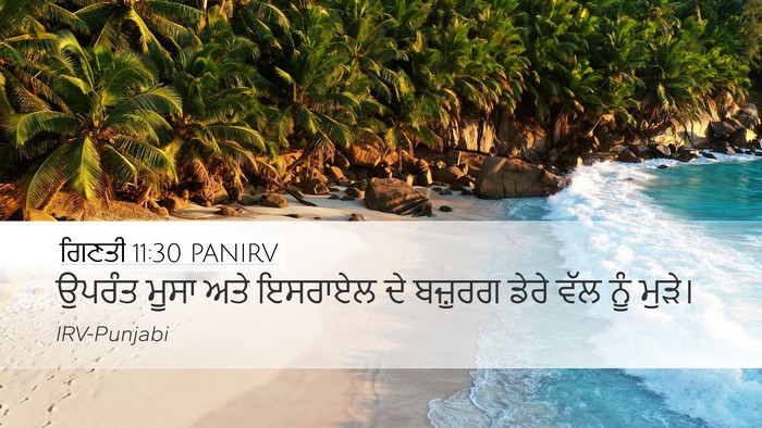 ਗਿਣਤੀ 11:30 PANIRV Desktop Wallpaper - ਉਪਰੰਤ ਮੂਸਾ ਅਤੇ - Desktop Bible Verse Wallpaper