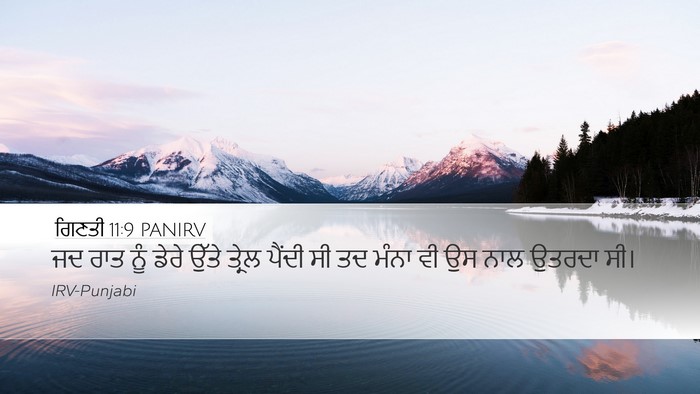 ਗਿਣਤੀ 11:9 PANIRV Desktop Wallpaper - ਜਦ ਰਾਤ ਨੂੰ ਡੇਰੇ - Desktop Bible Verse Wallpaper