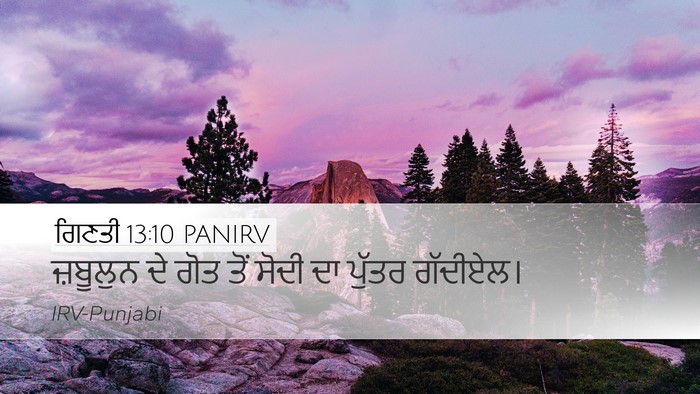 ਗਿਣਤੀ 13:10 PANIRV Desktop Wallpaper - ਜ਼ਬੂਲੁਨ ਦੇ ਗੋਤ ਤੋਂ - Desktop Bible Verse Wallpaper