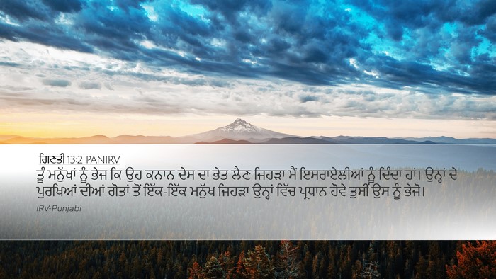 ਗਿਣਤੀ 13:2 PANIRV Desktop Wallpaper - ਤੂੰ ਮਨੁੱਖਾਂ ਨੂੰ - Desktop Bible Verse Wallpaper