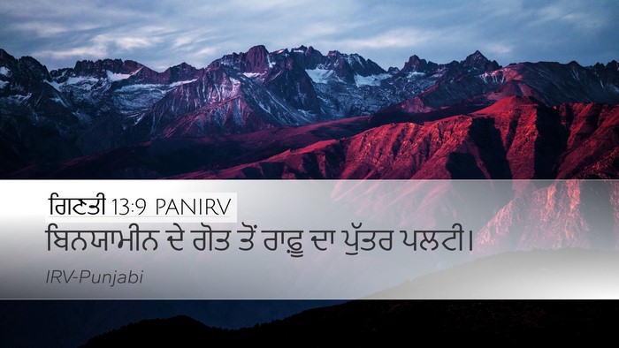ਗਿਣਤੀ 13:9 PANIRV Desktop Wallpaper - ਬਿਨਯਾਮੀਨ ਦੇ ਗੋਤ - Desktop Bible Verse Wallpaper