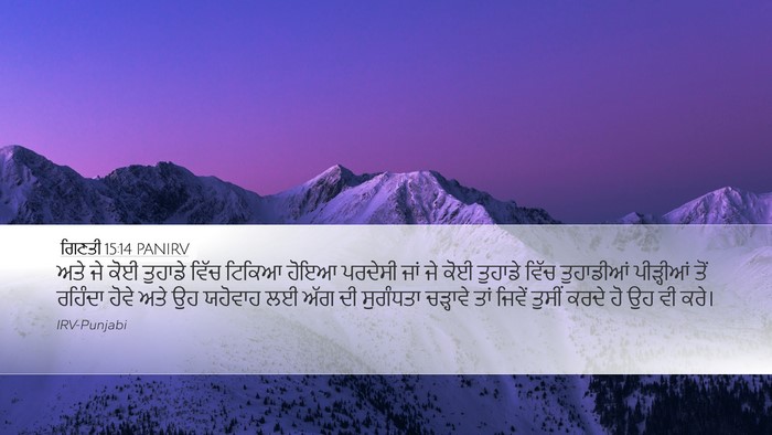 ਗਿਣਤੀ 15:14 PANIRV Desktop Wallpaper - ਅਤੇ ਜੇ ਕੋਈ ਤੁਹਾਡੇ - Desktop Bible Verse Wallpaper