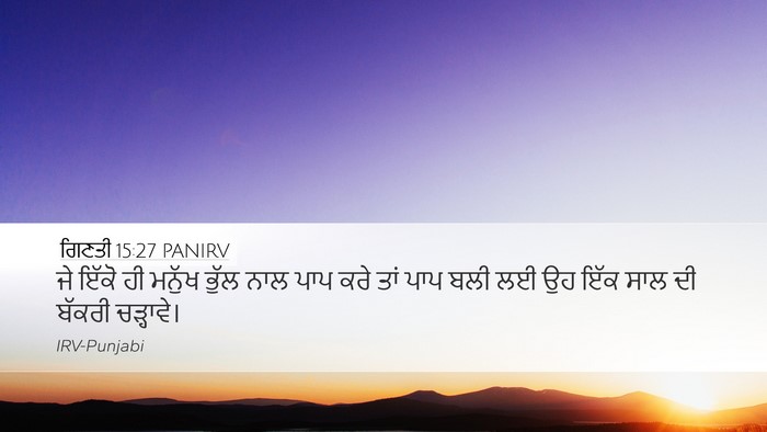ਗਿਣਤੀ 15:27 PANIRV Bible Verse Image