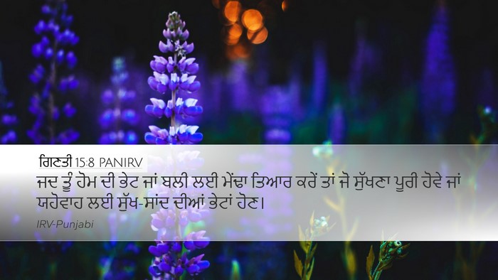 ਗਿਣਤੀ 15:8 PANIRV Bible Verse Image