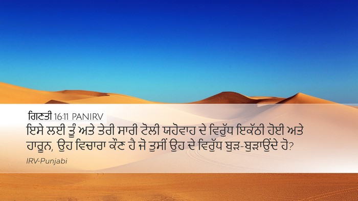 ਗਿਣਤੀ 16:11 PANIRV Bible Verse Image