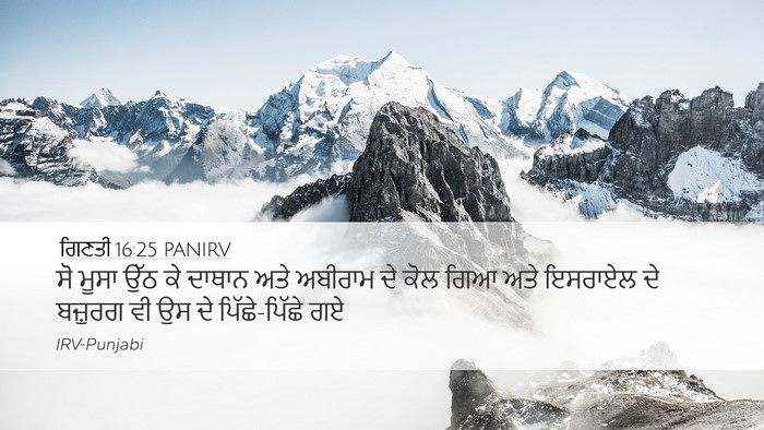 ਗਿਣਤੀ 16:25 PANIRV Desktop Wallpaper - ਸੋ ਮੂਸਾ ਉੱਠ ਕੇ - Desktop Bible Verse Wallpaper