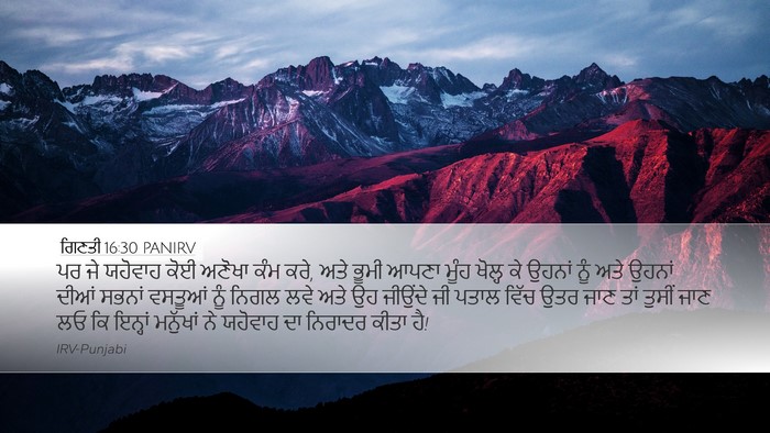 ਗਿਣਤੀ 16:30 PANIRV Bible Verse Image