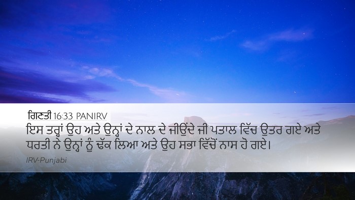 ਗਿਣਤੀ 16:33 PANIRV Bible Verse Image