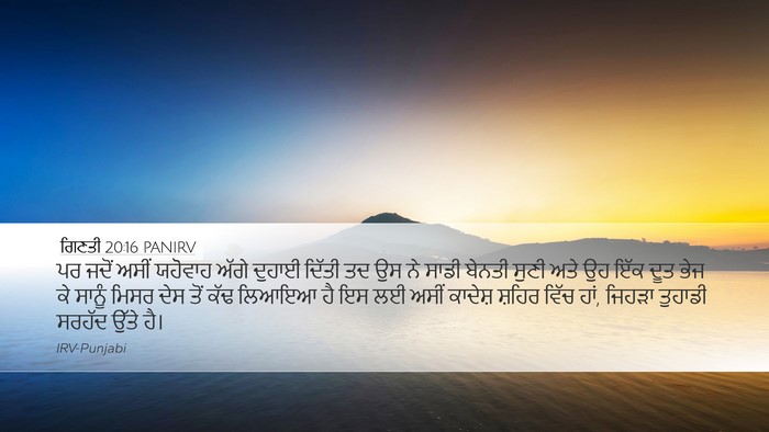 ਗਿਣਤੀ 20:16 PANIRV Bible Verse Image