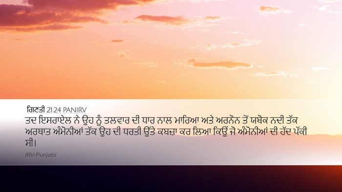 ਗਿਣਤੀ 21:24 PANIRV Bible Verse Image