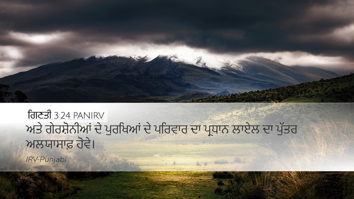 ਗਿਣਤੀ 3:24 PANIRV Bible Verse Image