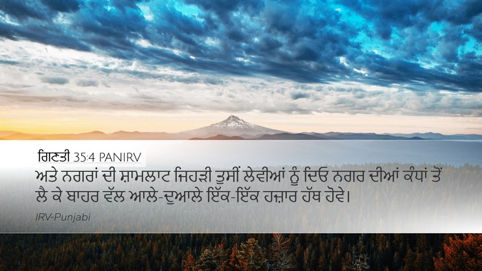 ਗਿਣਤੀ 35:4 PANIRV Desktop Wallpaper - ਅਤੇ ਨਗਰਾਂ ਦੀ - Desktop Bible Verse Wallpaper