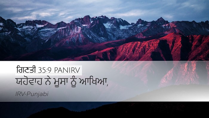 ਗਿਣਤੀ 35:9 PANIRV Desktop Wallpaper - ਯਹੋਵਾਹ ਨੇ ਮੂਸਾ ਨੂੰ - Desktop Bible Verse Wallpaper