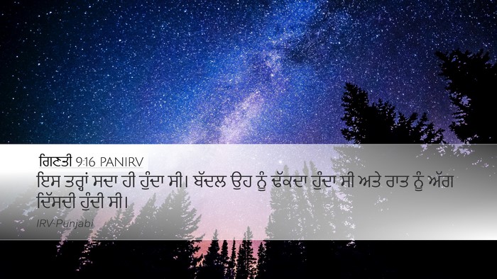 ਗਿਣਤੀ 9:16 PANIRV Desktop Wallpaper - ਇਸ ਤਰ੍ਹਾਂ ਸਦਾ ਹੀ - Desktop Bible Verse Wallpaper