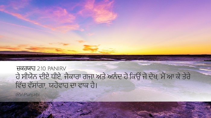 ਜ਼ਕਰਯਾਹ 2:10 PANIRV Bible Verse Image