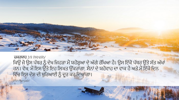 ਜ਼ਕਰਯਾਹ 3:9 PANIRV Bible Verse Image