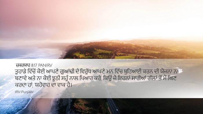 ਜ਼ਕਰਯਾਹ 8:17 PANIRV Bible Verse Image