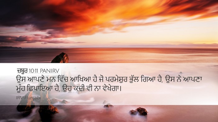 ਜ਼ਬੂਰ 10:11 PANIRV Bible Verse Image